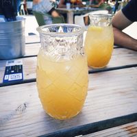 Delicious pinneaple drink with vanilla at Luna in Stein