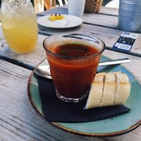Tomato soup appetizer at Luna in Stein