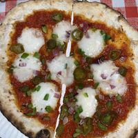 It wasn’t perfectly together but you can really see how creamy the cheese is there in the middle!   at TinyBrickOven in Baltimore