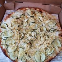 Pickles and chips - Weird? Maybe.  Tasty? Yep. at Ohio Pie in Brunswick