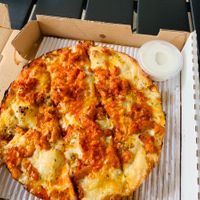 Delicious vegan pizza at Ohio Pie in Brunswick