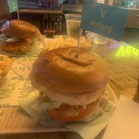 angry chick burger at Vedang - green burger | Mall of Berlin in Berlin