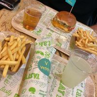 Vegan kebab wrap and the angry chicken burger!!!  at Vedang - green burger | Mall of Berlin in Berlin