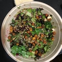 Harvest Crunch Salad with added tofu; Tahini Maple Dressing.  Diced. at Diced - Kildaire Farm Rd in Cary