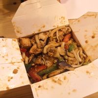 Veggie udon noodles at Wok to Walk - Warmoesstraat in Amsterdam