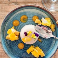 Coconut pannacotta  at Beach House in Lyme Regis