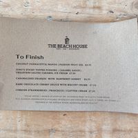 Pannacotta and orange dessert both confirmed to be vegan. at Beach House in Lyme Regis