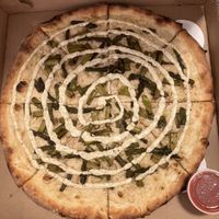 Zazparagus vegan pizza   at Zorch Pizza in Richmond