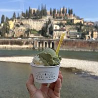   at Gelateria Ponte Pietra in Verona