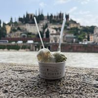   at Gelateria Ponte Pietra in Verona