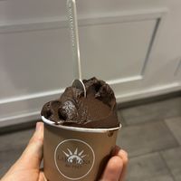Chocolate vegan gelatoo  at Gelateria La Romana in Salo
