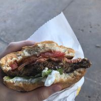 Classic burger at The Veggie Yeti in Denver