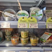 Many vegan cheese specialties at Biomonde in Saint-brevin-les-pins