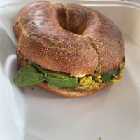 Vegan bagel  at Peace on Earth in Provo