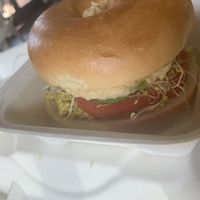 Breakfast bagel   at Peace on Earth in Provo