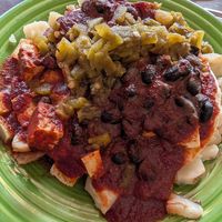 Huevos rancheros (sin huevos) at Love Muffin Cafe in Moab