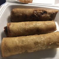 Supposed to be vegan egg rolls  at Taste of Thaiyai in Apple Valley