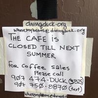 Closed at Diving Duck Cafe in Fairbanks