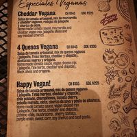 Vegan special pizzas  at Jonny Como Pizza in Playa Del Carmen