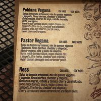 Vegan special pizzas  at Jonny Como Pizza in Playa Del Carmen