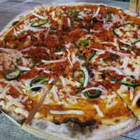 Mexican pizza at Jonny Como Pizza in Playa Del Carmen