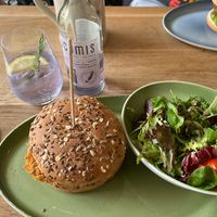 Menü with  „Zeitgeist“, „Geleit“ and Lavendel Lemonade   at Hans im Glück in Wiesbaden