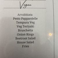 Menu  at Captain's Table in Findhorn