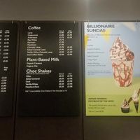 Hot drinks menu at Hotel Chocolat in Cardiff