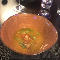 Pumpkin coconut soup at Blue Pepper in Amsterdam
