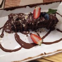 Brownie vegano at Margarito in Bilbao