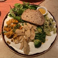 vegan pintxos plate with “no chicken"  at Margarito in Bilbao