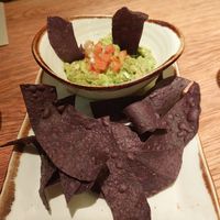Guacamole casero con totopos de maiz morado at Margarito in Bilbao