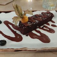 Dessert / Vegan brownie at Margarito in Bilbao