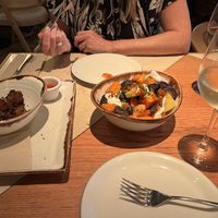 Tubers and veggie balls  at Margarito in Bilbao