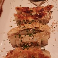 Vegan gyōzas, amazing flavor profile! at Margarito in Bilbao