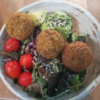 Falafel bowl at La Cantine in Honfleur
