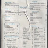 Menu at La Cantine in Honfleur