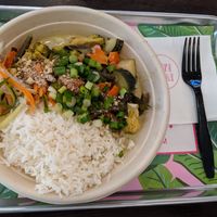 tofish curry bowl (medium spicy) at YAY! THAI in Saskatoon