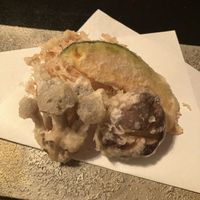tempura veggies  at Kashiwaya Ryokan in Gunma