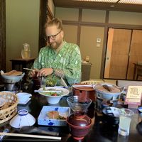 Japanese breakfast  at Kashiwaya Ryokan in Gunma