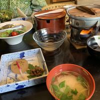 Japanese vegan breakfast  at Kashiwaya Ryokan in Gunma