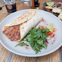 Vegan burrito at Tres Salsas in Hervey Bay