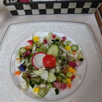 Salad that came with the basic lunch set at Hoccori Cafe in Tokyo