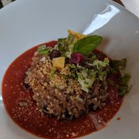 Tomato rice dish at Hoccori Cafe in Tokyo