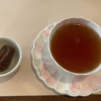 Hot organic tea after my meal at Hoccori Cafe in Tokyo