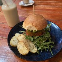 Vegan Burger & Chunky Monkey, Peanut Butter Smoothie 😍 at Four Seasons of Nosh in Tanunda