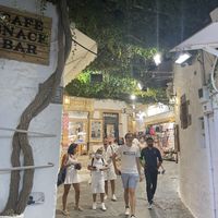 Street to access Burger Lab at Roof Burger Lab in Rhodes