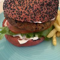   at Roof Burger Lab in Rhodes