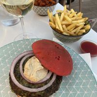   at Roof Burger Lab in Rhodes