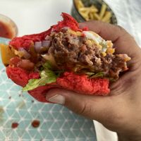   at Roof Burger Lab in Rhodes